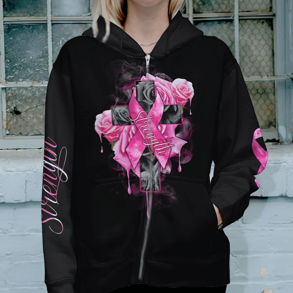 Roses Strength - Breast Cancer Awareness All Over T-shirt and Hoodie 0822