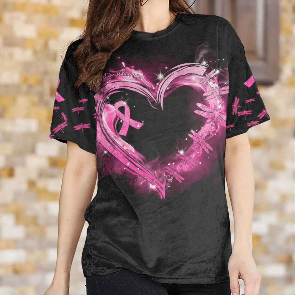 Personne ne lutte seul contre le cancer du sein - T-shirt et sweat-shirt de sensibilisation au cancer du sein 0822