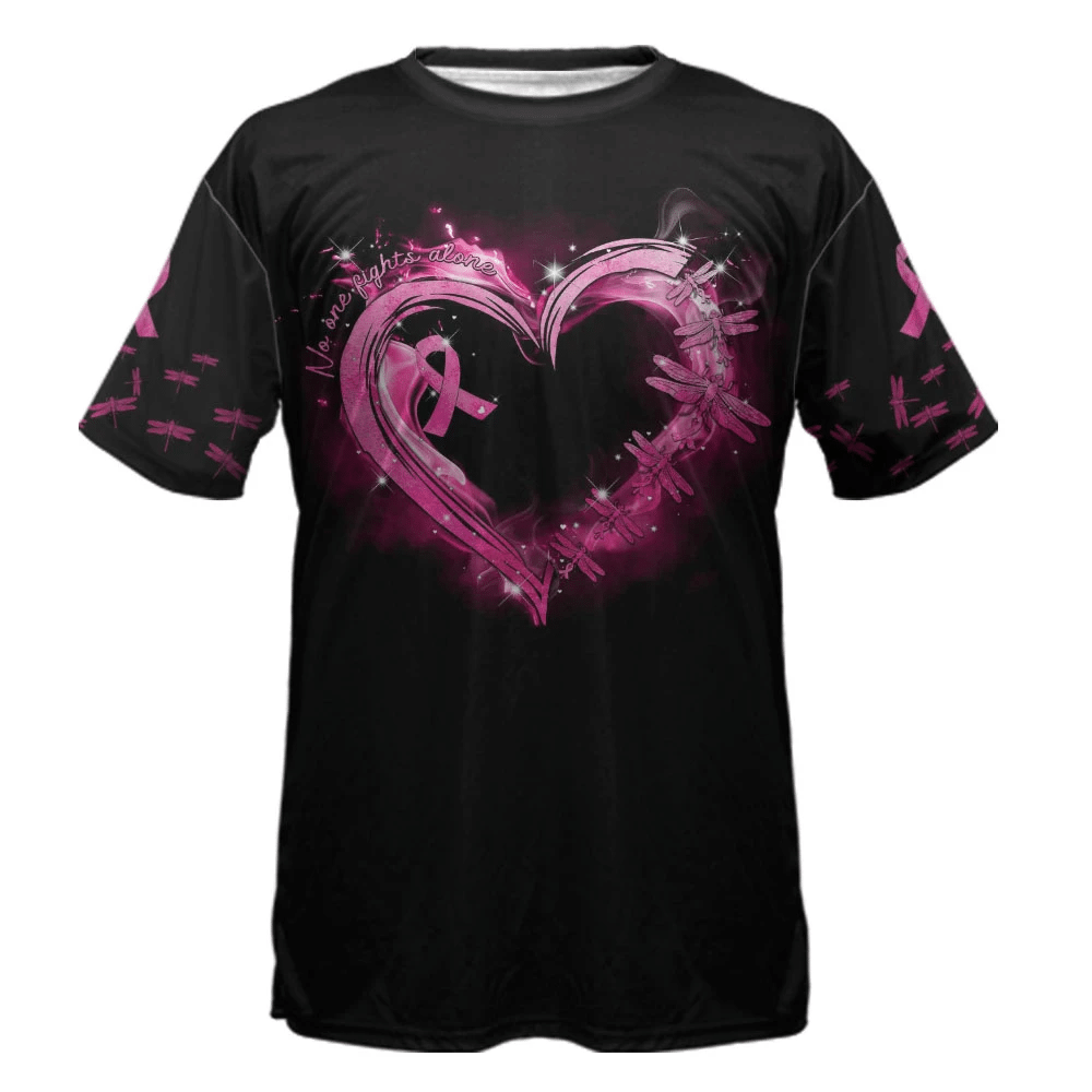 Personne ne lutte seul contre le cancer du sein - T-shirt et sweat-shirt de sensibilisation au cancer du sein 0822
