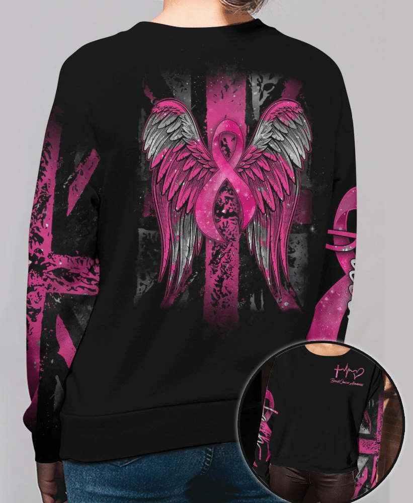 Aile du cancer du sein - T-shirt et sweat à capuche de sensibilisation au cancer du sein 0822