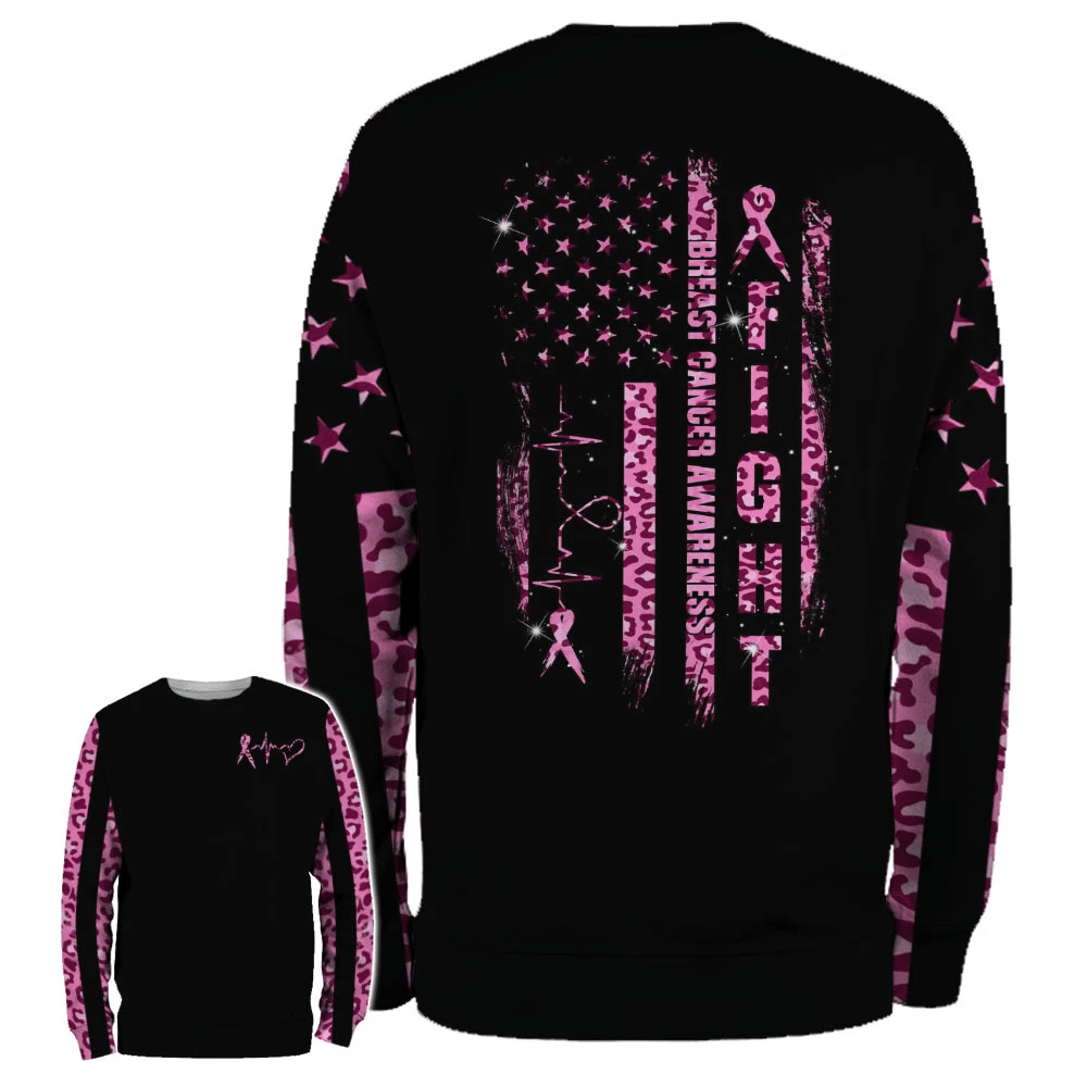 Fight Leopard Pink Breast Cancer - Breast Cancer Awareness All Over T-shirt and Hoodie 0822