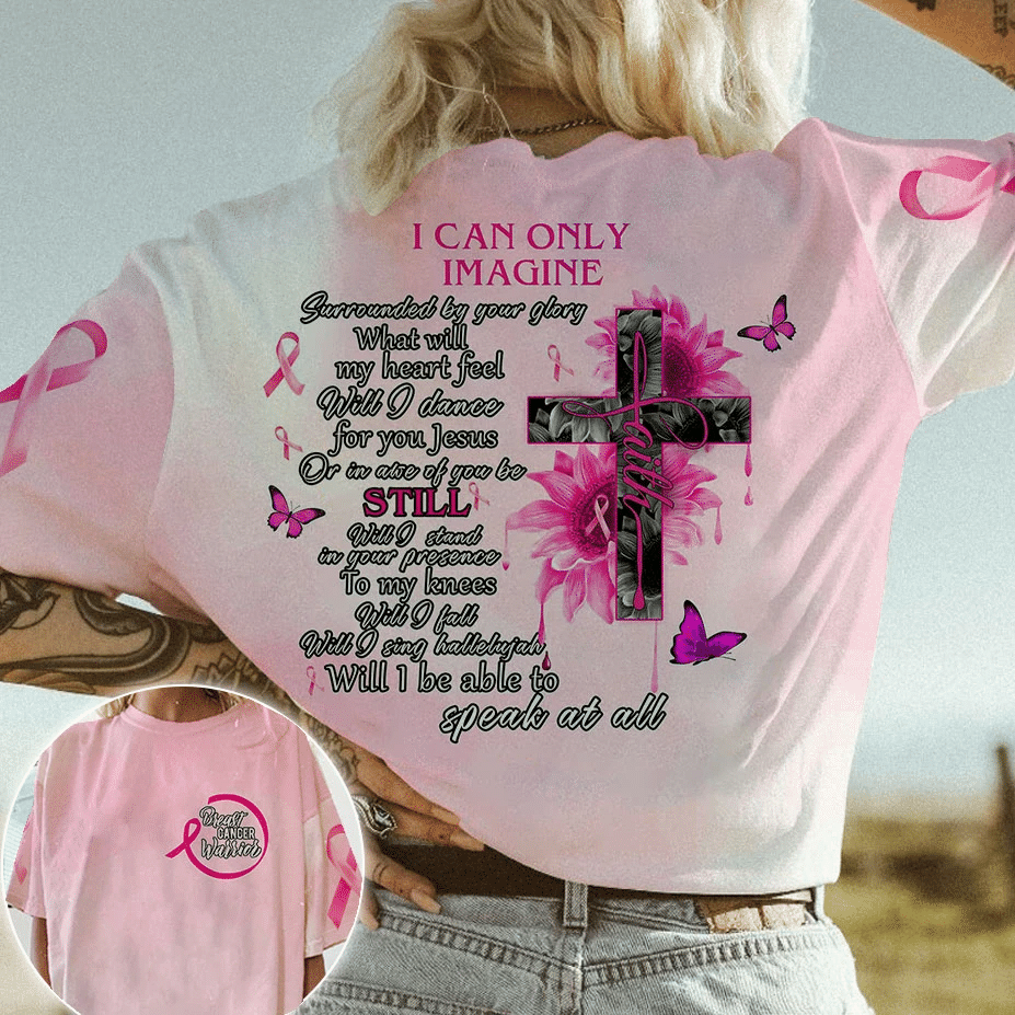 Je ne peux qu'imaginer le cancer du sein - T-shirt et sweat à capuche de sensibilisation au cancer du sein 0822