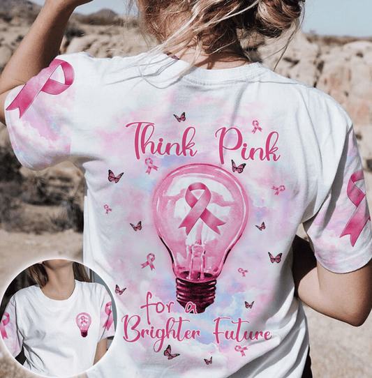 Cancer du sein : Pensez rose pour un avenir meilleur - T-shirt et sweat à capuche de sensibilisation au cancer du sein 0822