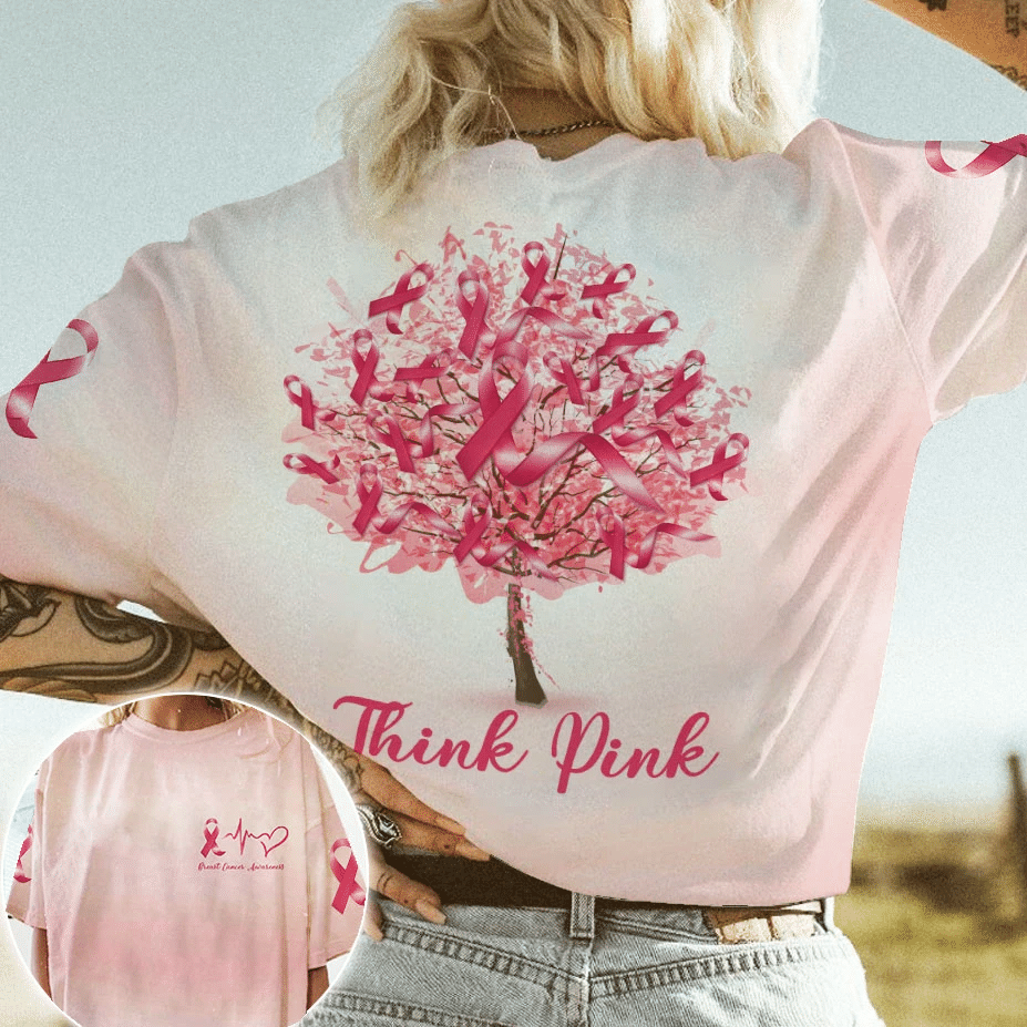 Think Pink - T-shirt et sweat à capuche « Sensibilisation au cancer du sein » 0822