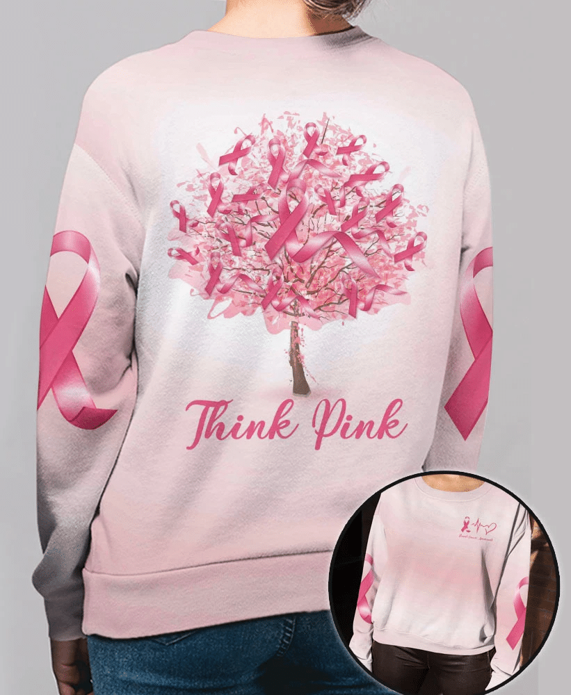 Think Pink - T-shirt et sweat à capuche « Sensibilisation au cancer du sein » 0822