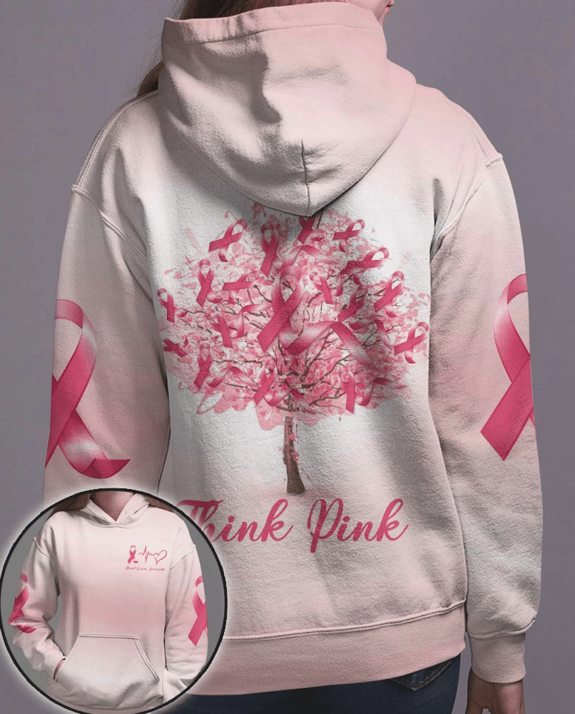 Think Pink - T-shirt et sweat à capuche « Sensibilisation au cancer du sein » 0822