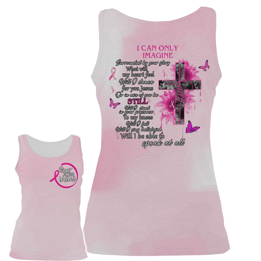 Je ne peux qu'imaginer le cancer du sein - T-shirt et sweat à capuche de sensibilisation au cancer du sein 0822
