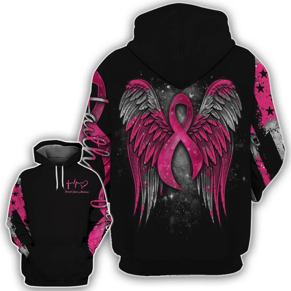 T-shirt et sweat à capuche Faith - Sensibilisation au cancer du sein (0822)