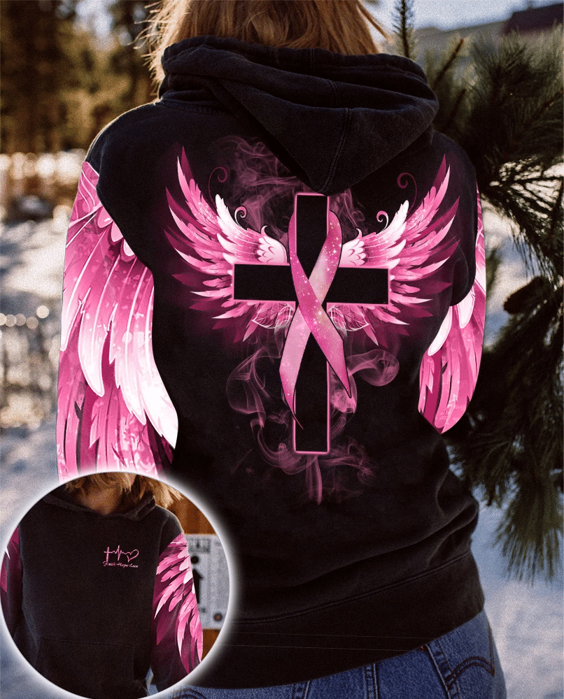 Foi, Espoir, Amour - T-shirt et sweat à capuche « Sensibilisation au cancer du sein » 0822