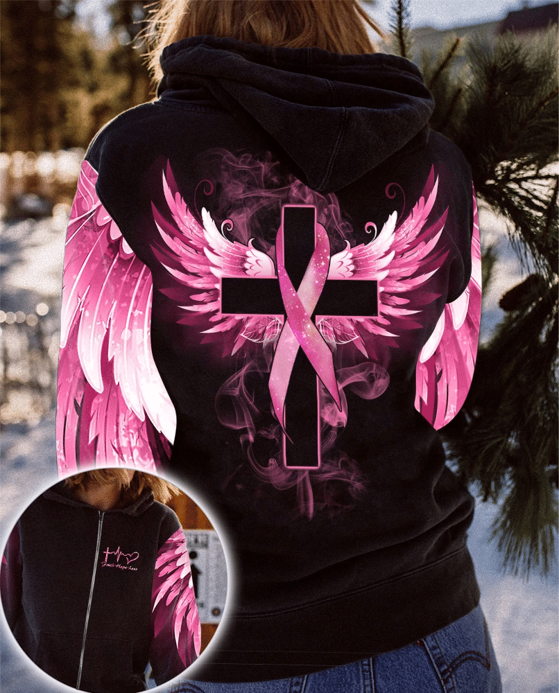 Foi, Espoir, Amour - T-shirt et sweat à capuche « Sensibilisation au cancer du sein » 0822