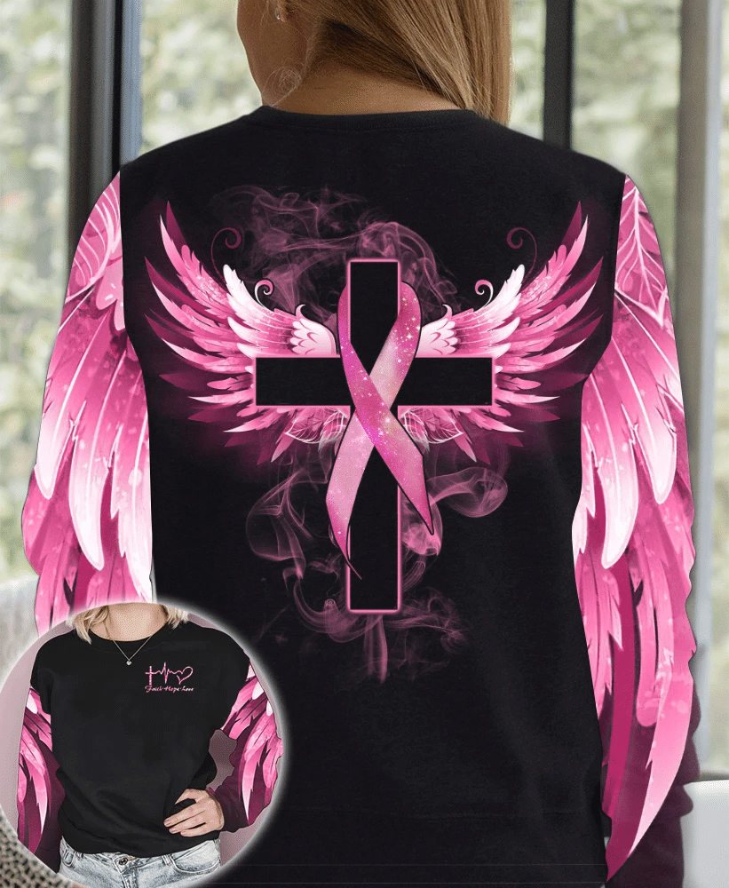 Foi, Espoir, Amour - T-shirt et sweat à capuche « Sensibilisation au cancer du sein » 0822