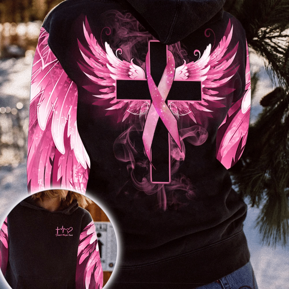 Foi, Espoir, Amour - T-shirt et sweat à capuche « Sensibilisation au cancer du sein » 0822