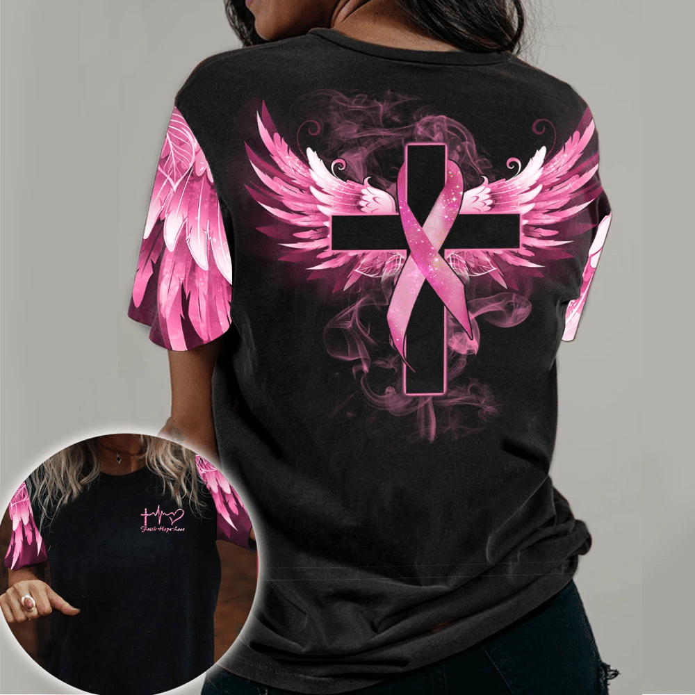 Foi, Espoir, Amour - T-shirt et sweat à capuche « Sensibilisation au cancer du sein » 0822