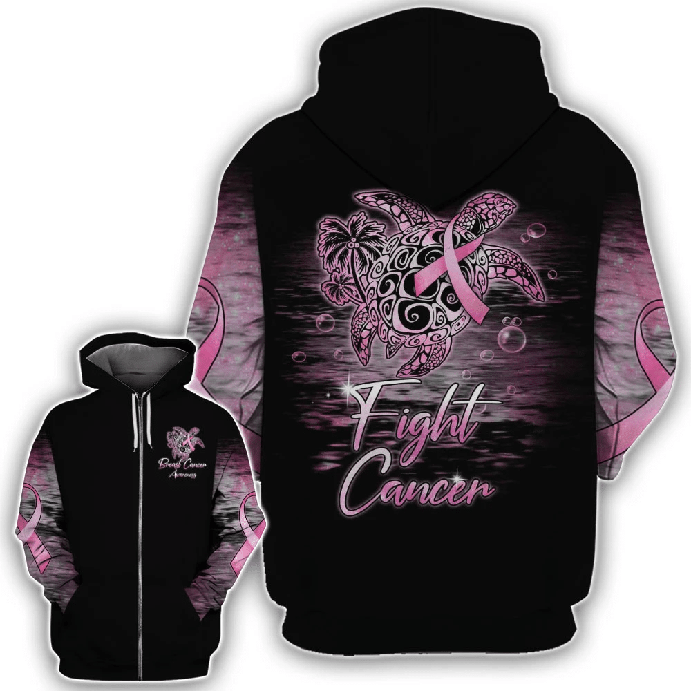 Lutte contre le cancer - T-shirt et sweat à capuche de sensibilisation au cancer du sein (0822)