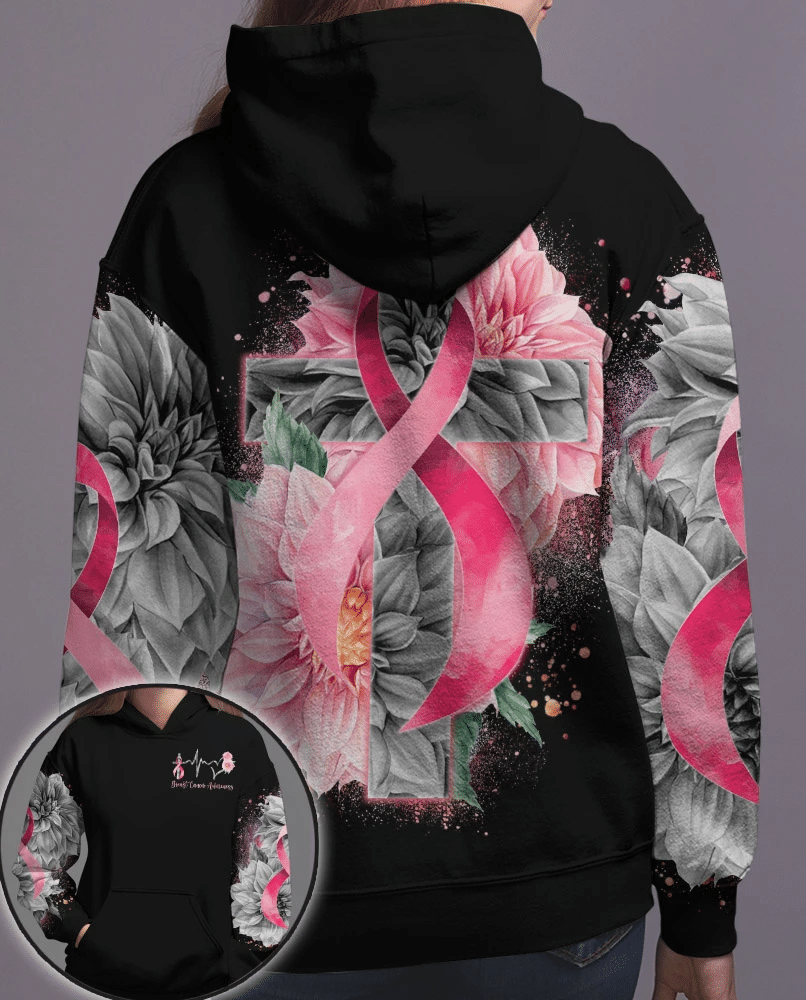 T-shirt et sweat à capuche « Ruban rose battement de cœur » – Sensibilisation au cancer du sein (0822)