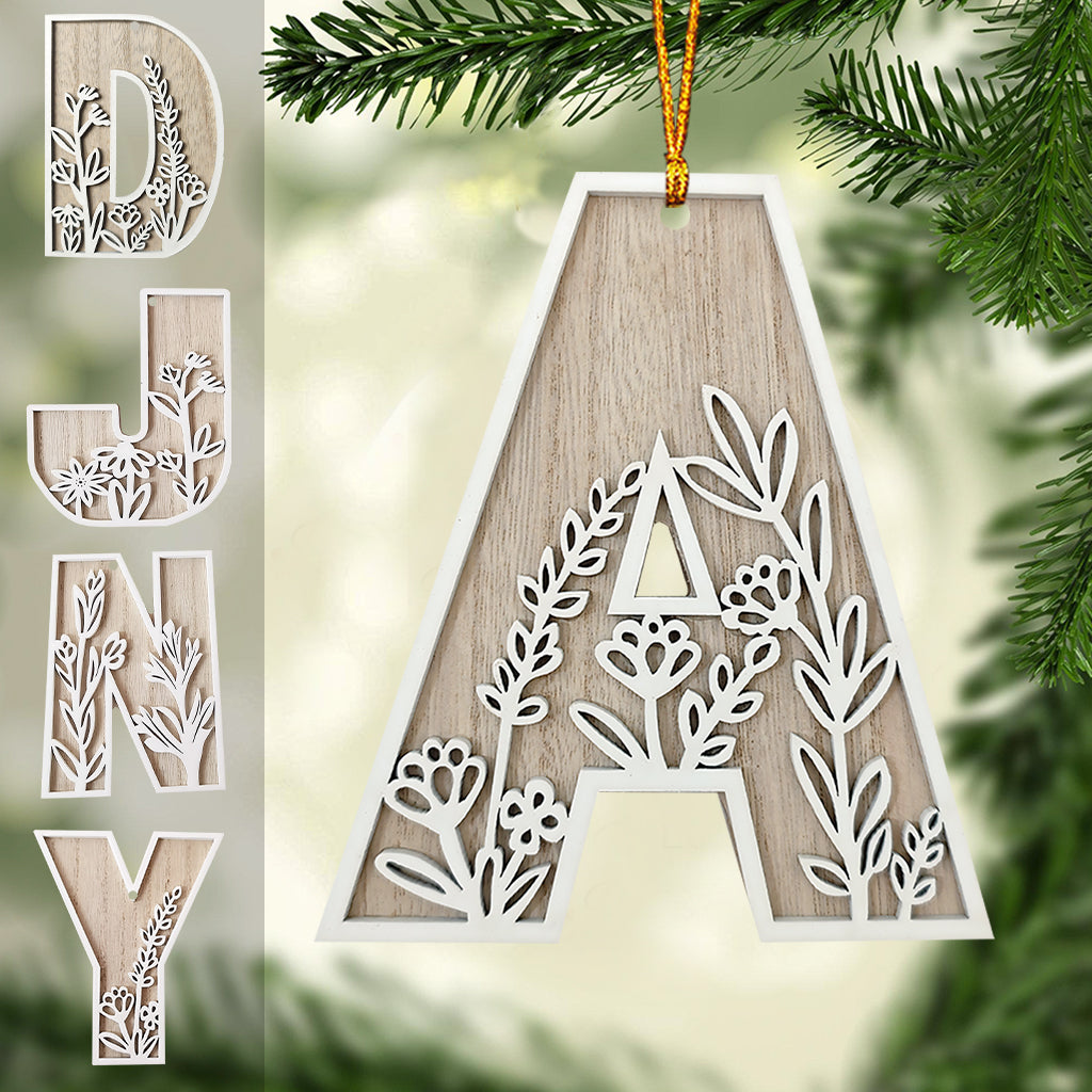 Lettre florale élégante - Ornement de jardin personnalisé