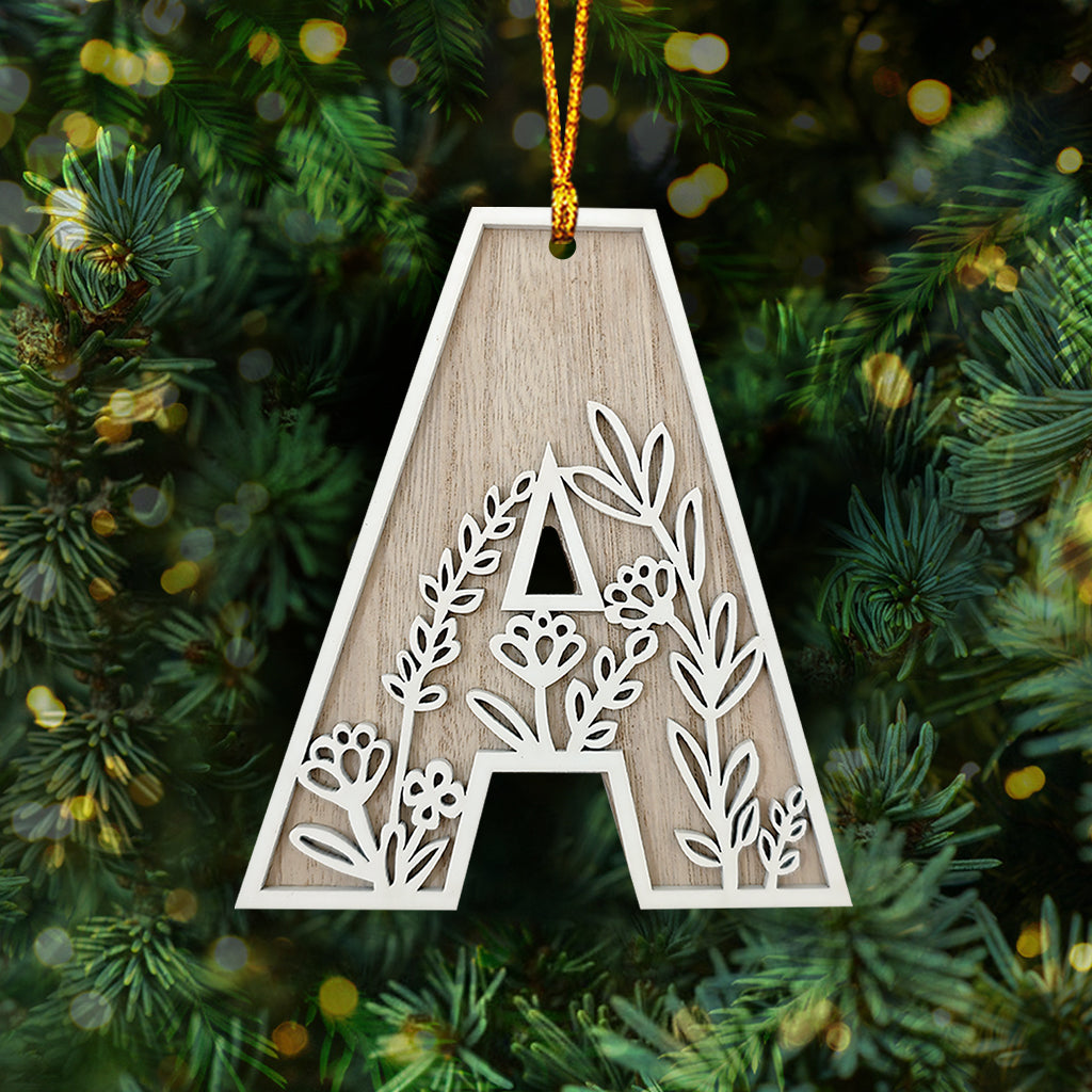 Lettre florale élégante - Ornement de jardin personnalisé