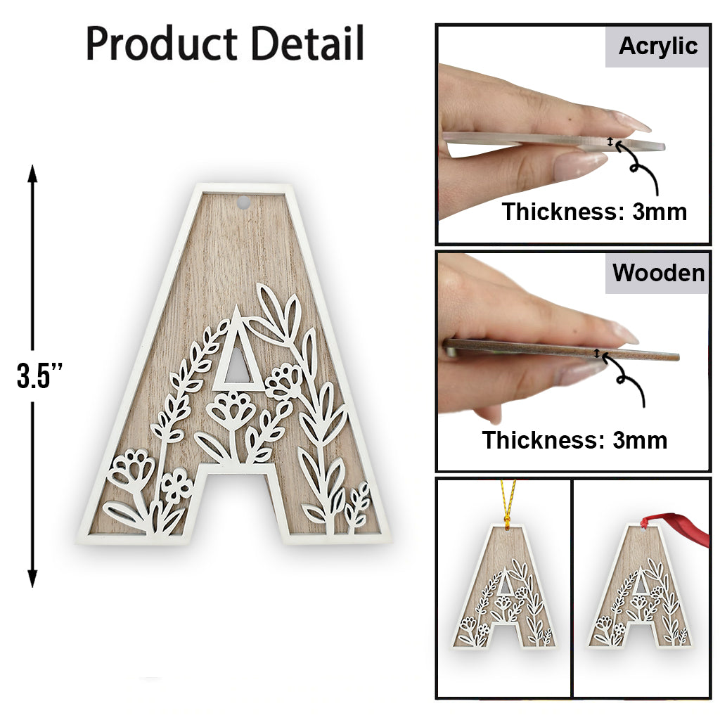 Lettre florale élégante - Ornement de jardin personnalisé