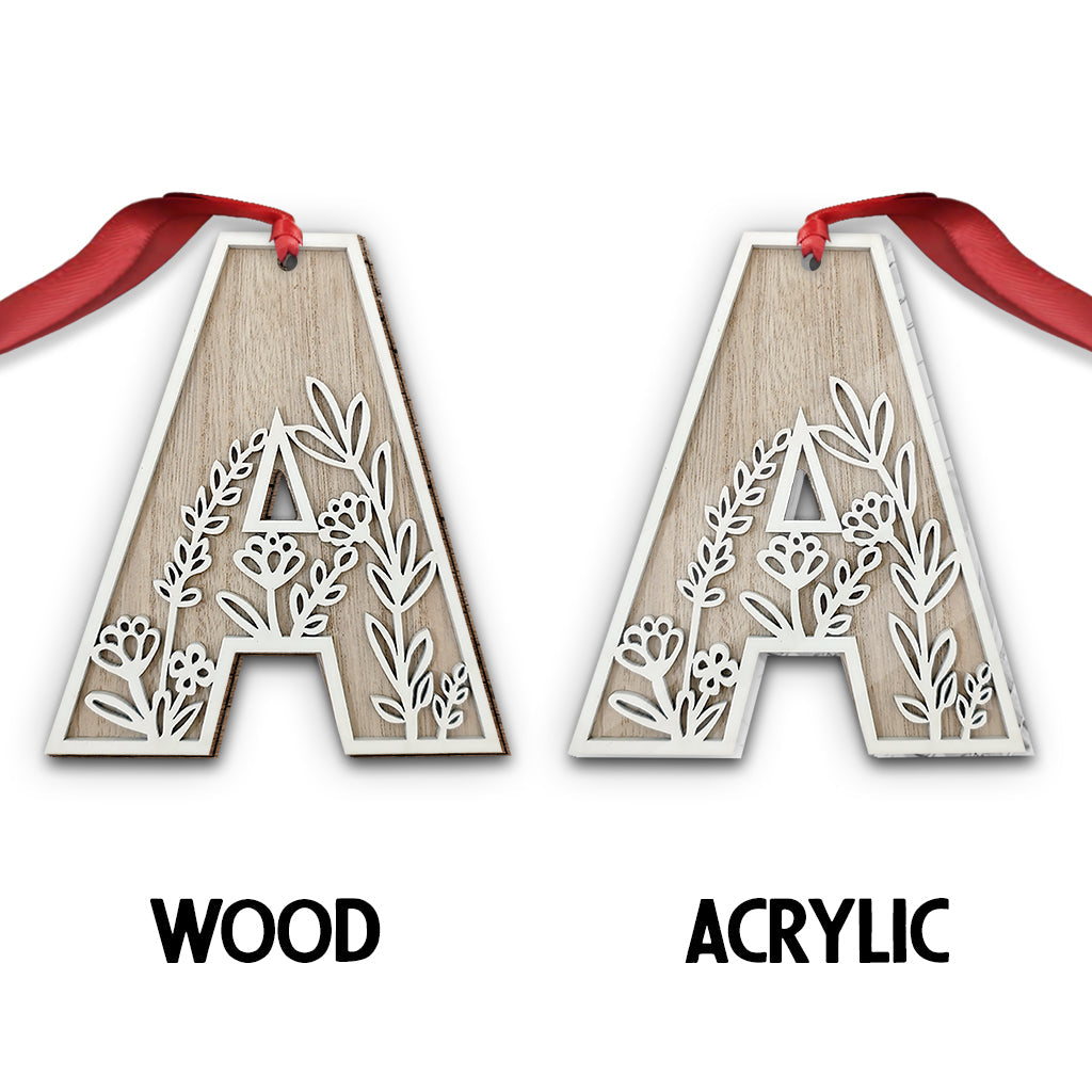 Lettre florale élégante - Ornement de jardin personnalisé