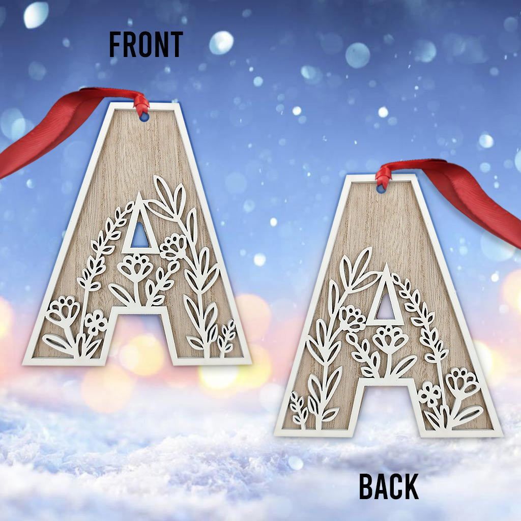 Lettre florale élégante - Ornement de jardin personnalisé