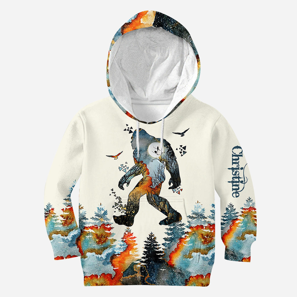 Bigfoot, je vais dans la forêt - Sweat à capuche et legging de camping personnalisés