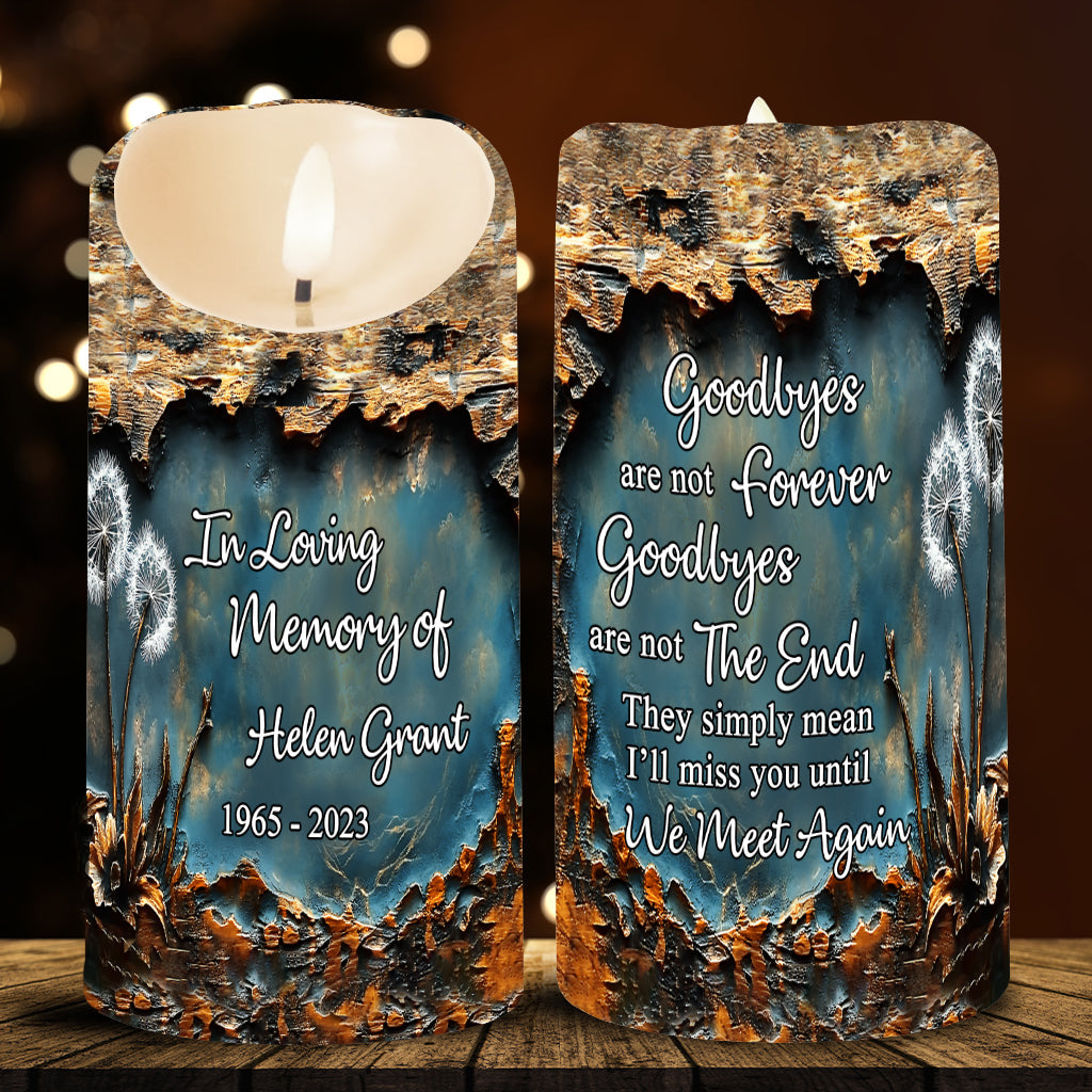 In Loving Memory - Personalized Memorial Flameless Candle