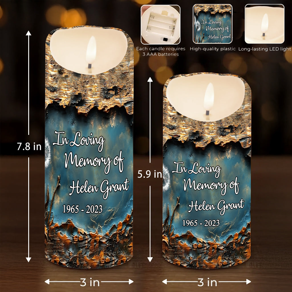 In Loving Memory - Personalized Memorial Flameless Candle