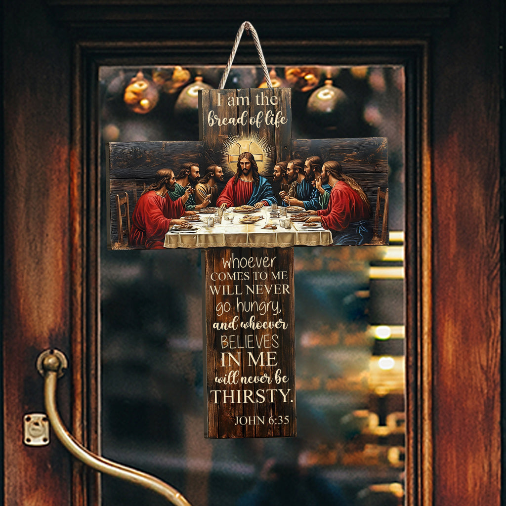 Je suis le pain de vie - Panneau chrétien personnalisé en bois
