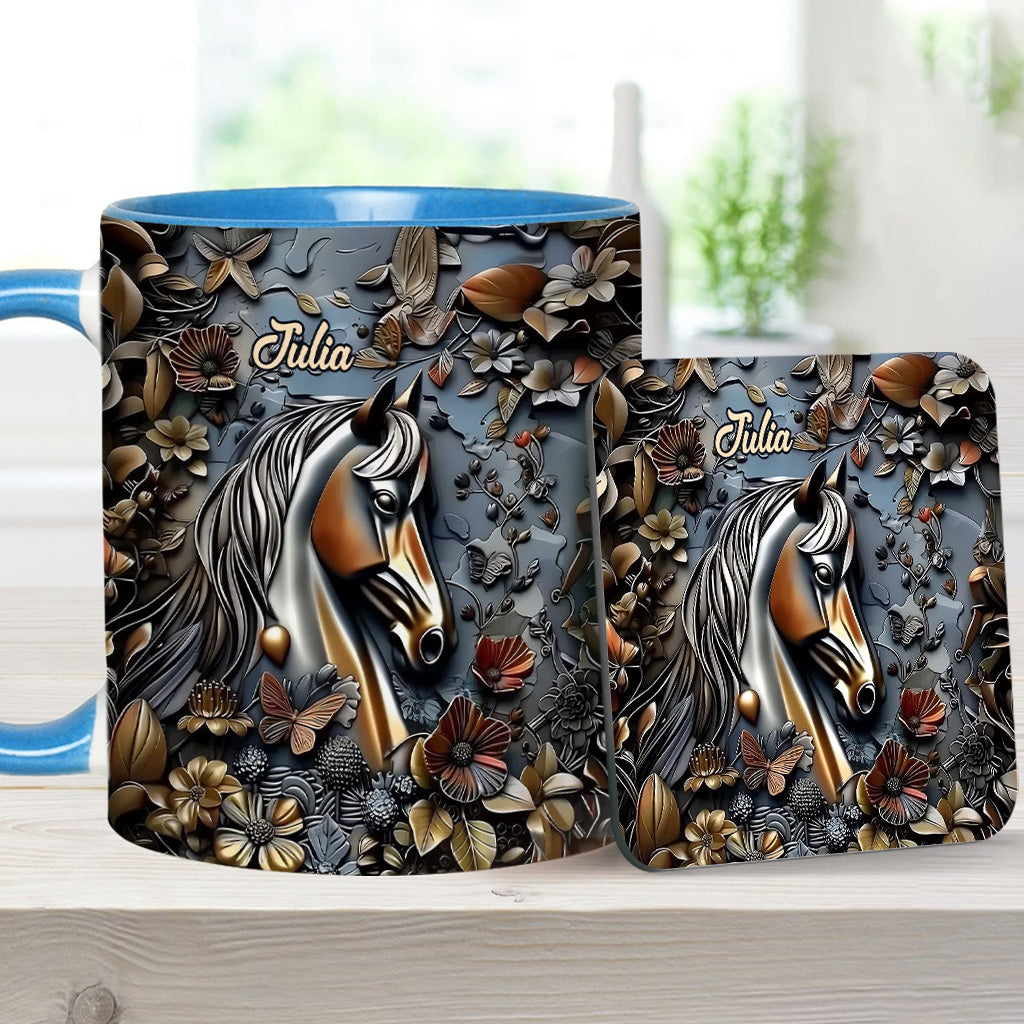 Mug personnalisé à motif cheval - Superbe motif cheval