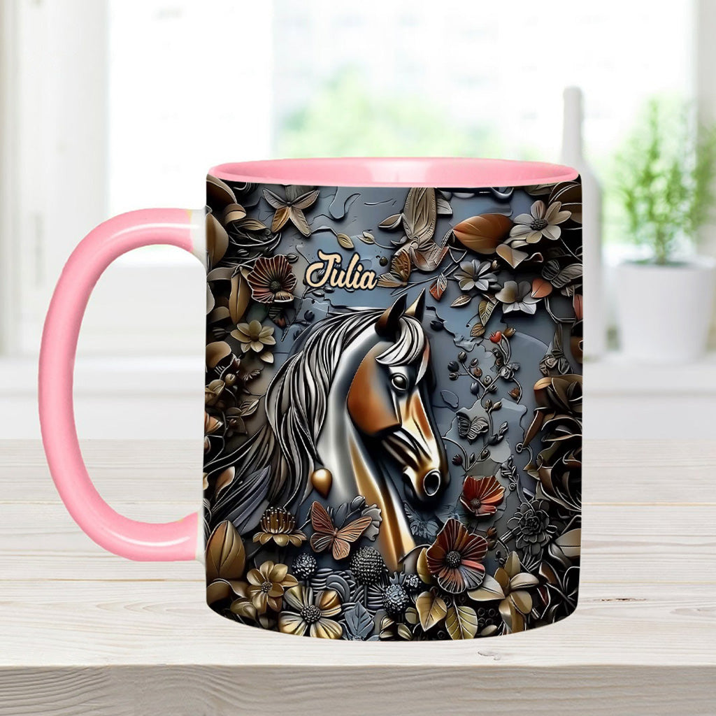 Mug personnalisé à motif cheval - Superbe motif cheval