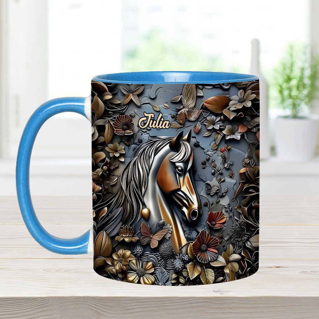 Mug personnalisé à motif cheval - Superbe motif cheval