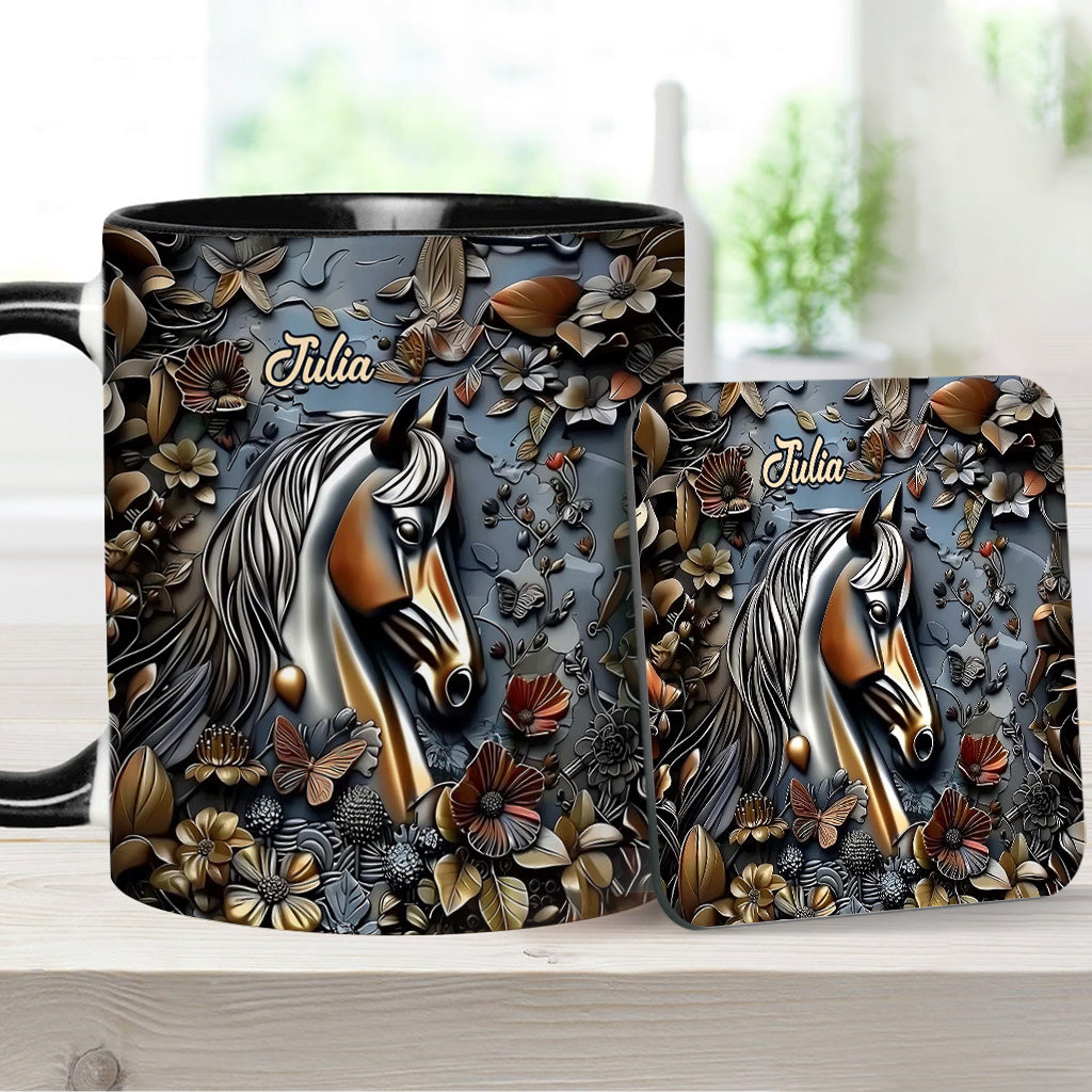 Mug personnalisé à motif cheval - Superbe motif cheval
