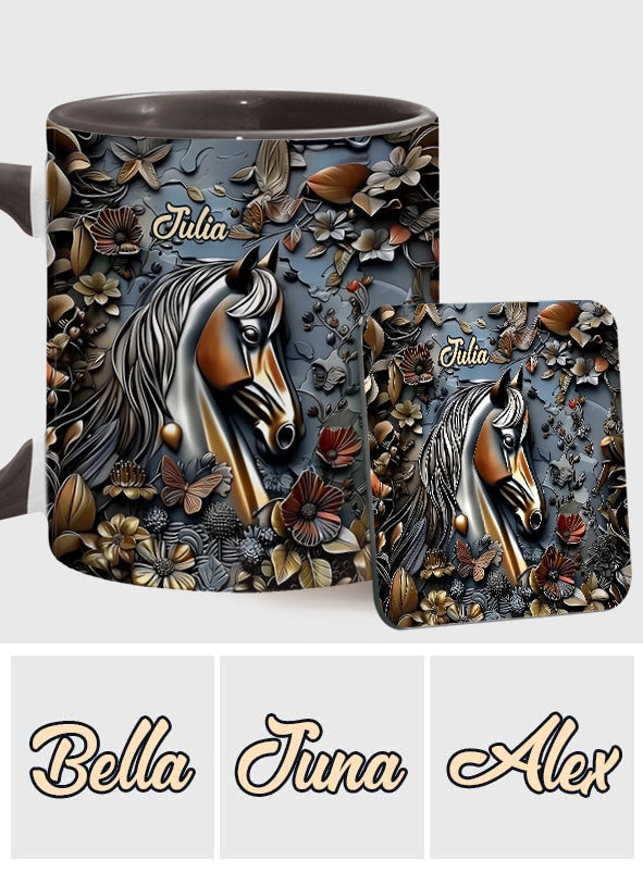 Mug personnalisé à motif cheval - Superbe motif cheval