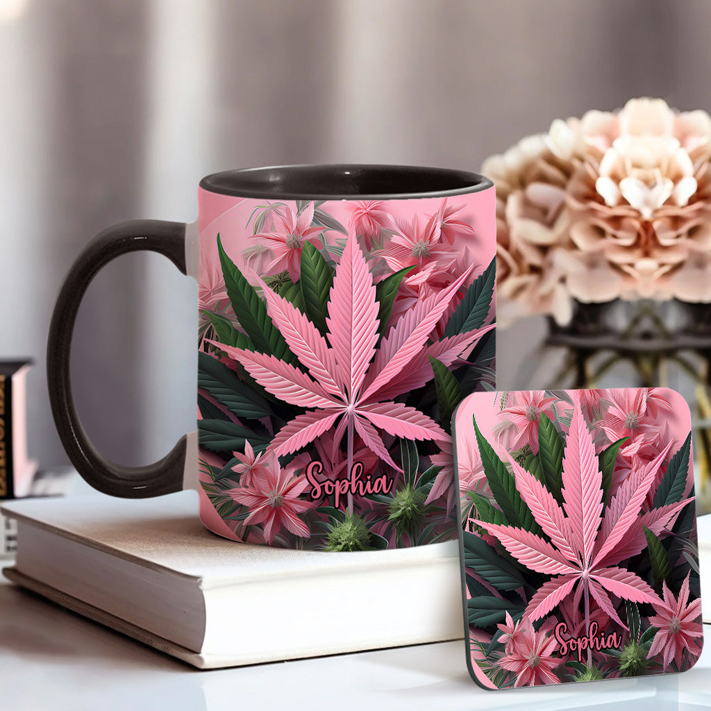 Pink Stoner Chick - Personalized Weed Accent Mug