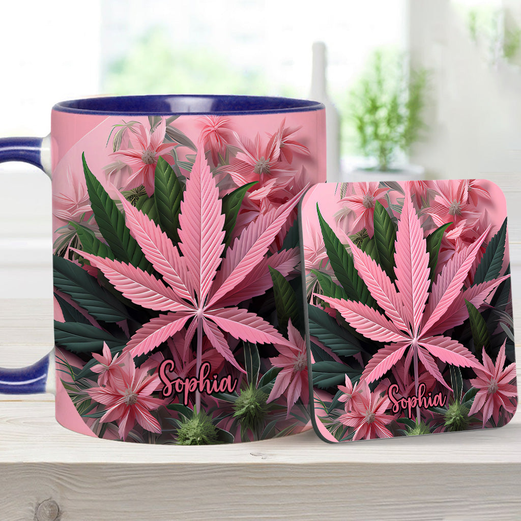 Pink Stoner Chick - Personalized Weed Accent Mug
