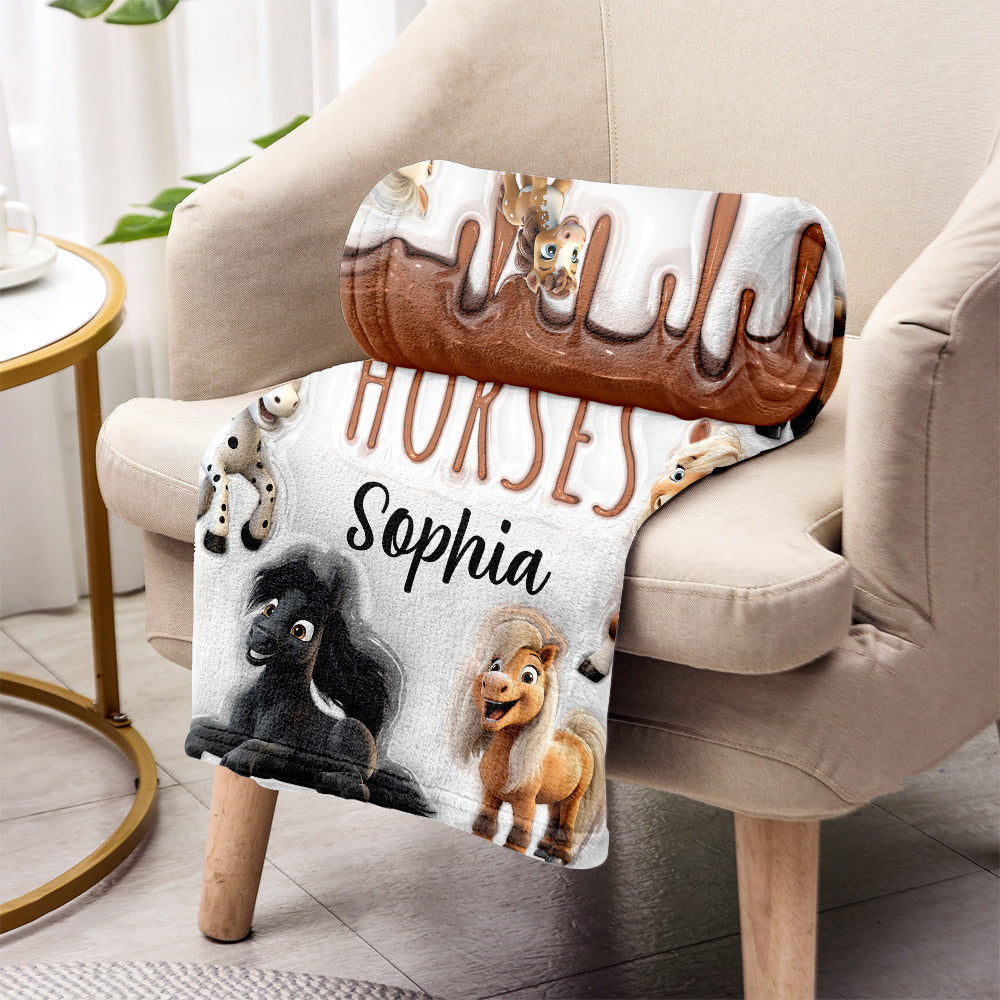 I Need All These Horses - Personalized Horse Blanket