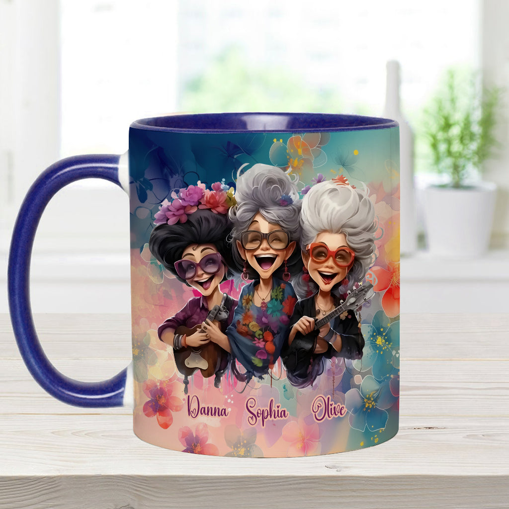 We'll Be Friends Until We're Old And Senile - Personalized Bestie Accent Mug