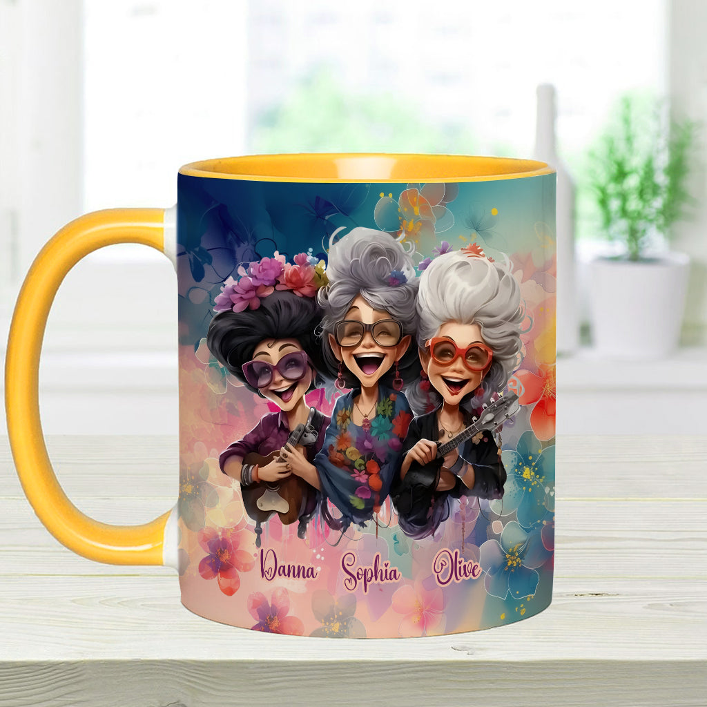 We'll Be Friends Until We're Old And Senile - Personalized Bestie Accent Mug