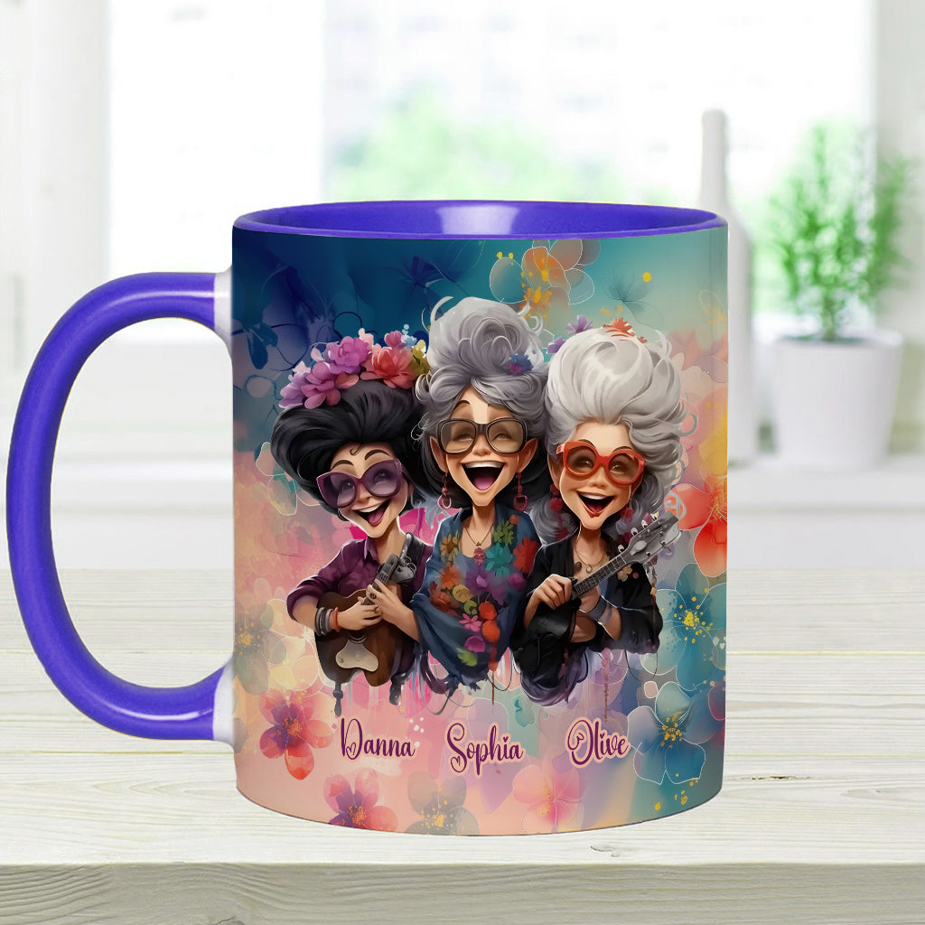 We'll Be Friends Until We're Old And Senile - Personalized Bestie Accent Mug
