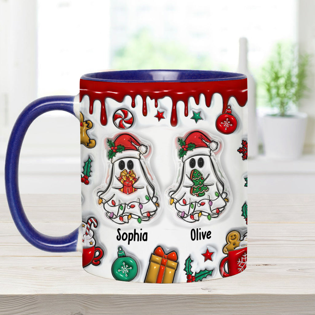 Mug personnalisé « Fantômes et Amis Fantômes » pour Noël - Mug humoristique et rigolo pour meilleure amie