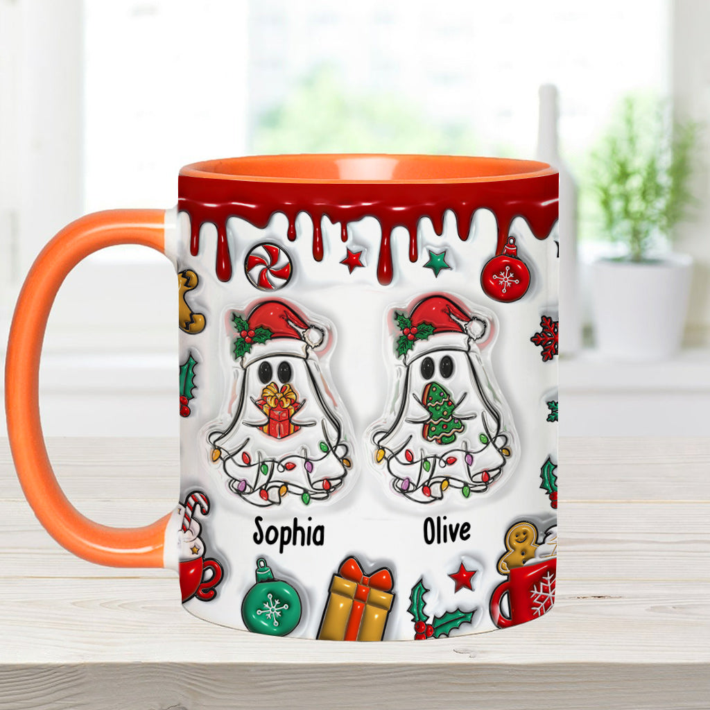 Mug personnalisé « Fantômes et Amis Fantômes » pour Noël - Mug humoristique et rigolo pour meilleure amie