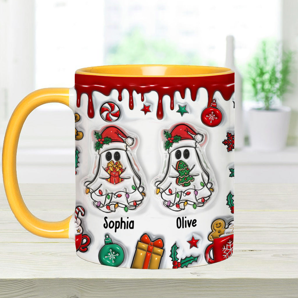 Mug personnalisé « Fantômes et Amis Fantômes » pour Noël - Mug humoristique et rigolo pour meilleure amie