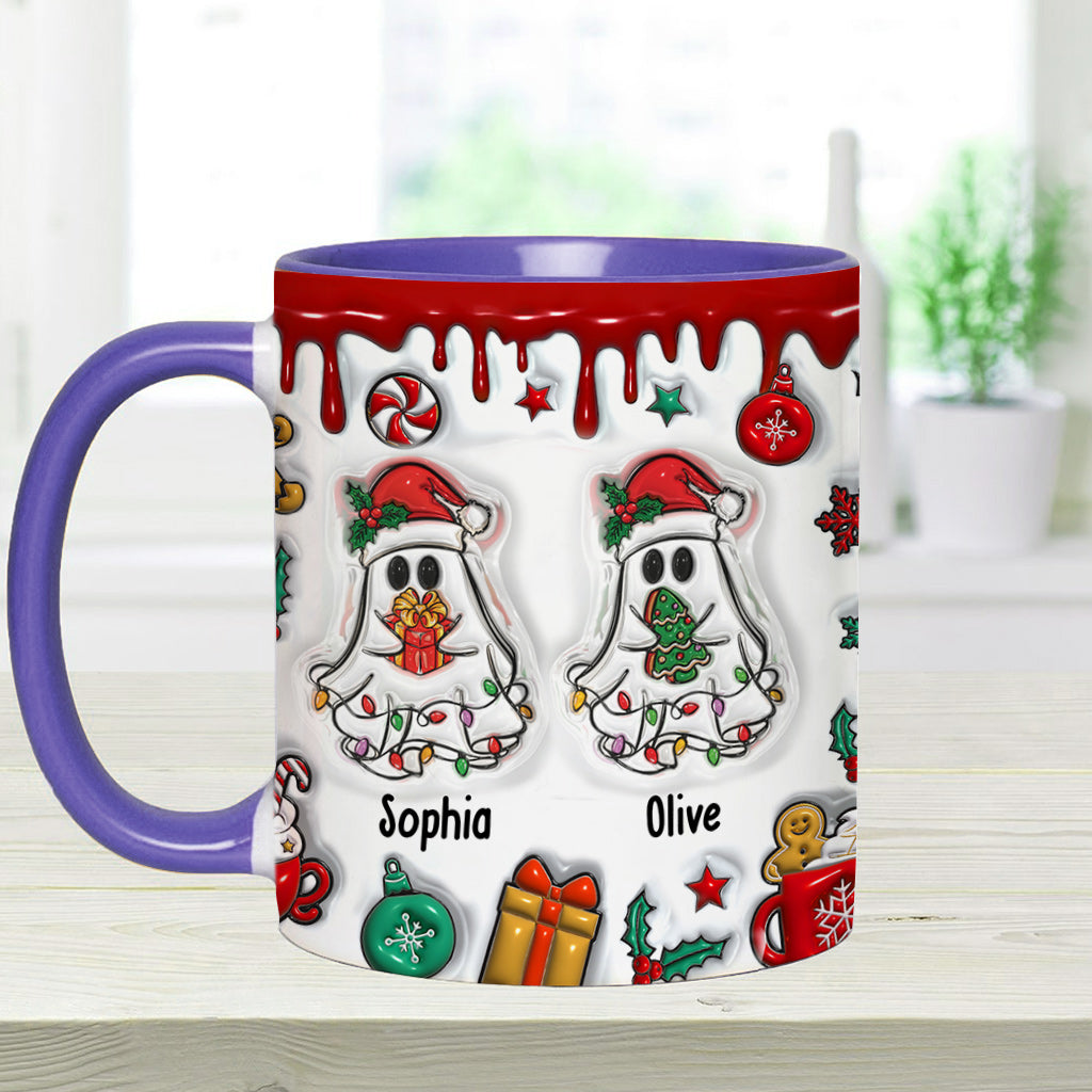 Mug personnalisé « Fantômes et Amis Fantômes » pour Noël - Mug humoristique et rigolo pour meilleure amie