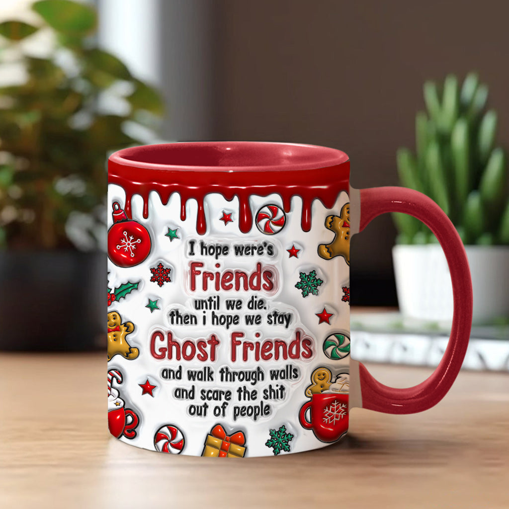Mug personnalisé « Fantômes et Amis Fantômes » pour Noël - Mug humoristique et rigolo pour meilleure amie