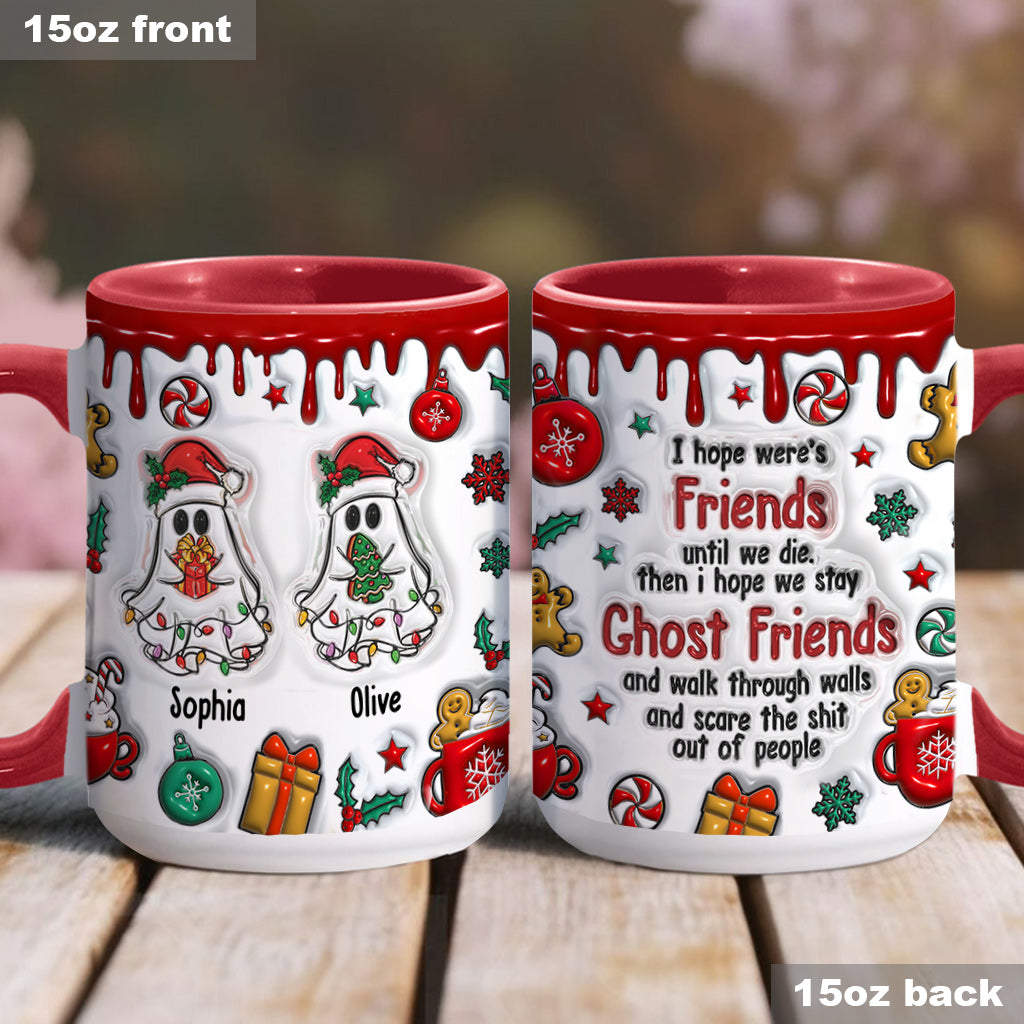 Mug personnalisé « Fantômes et Amis Fantômes » pour Noël - Mug humoristique et rigolo pour meilleure amie