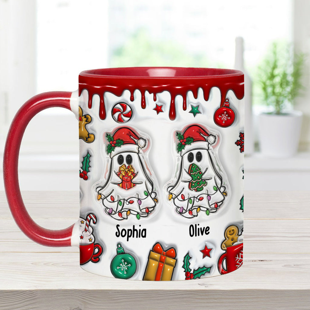 Mug personnalisé « Fantômes et Amis Fantômes » pour Noël - Mug humoristique et rigolo pour meilleure amie