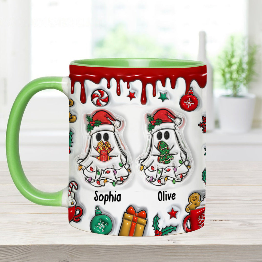 Mug personnalisé « Fantômes et Amis Fantômes » pour Noël - Mug humoristique et rigolo pour meilleure amie
