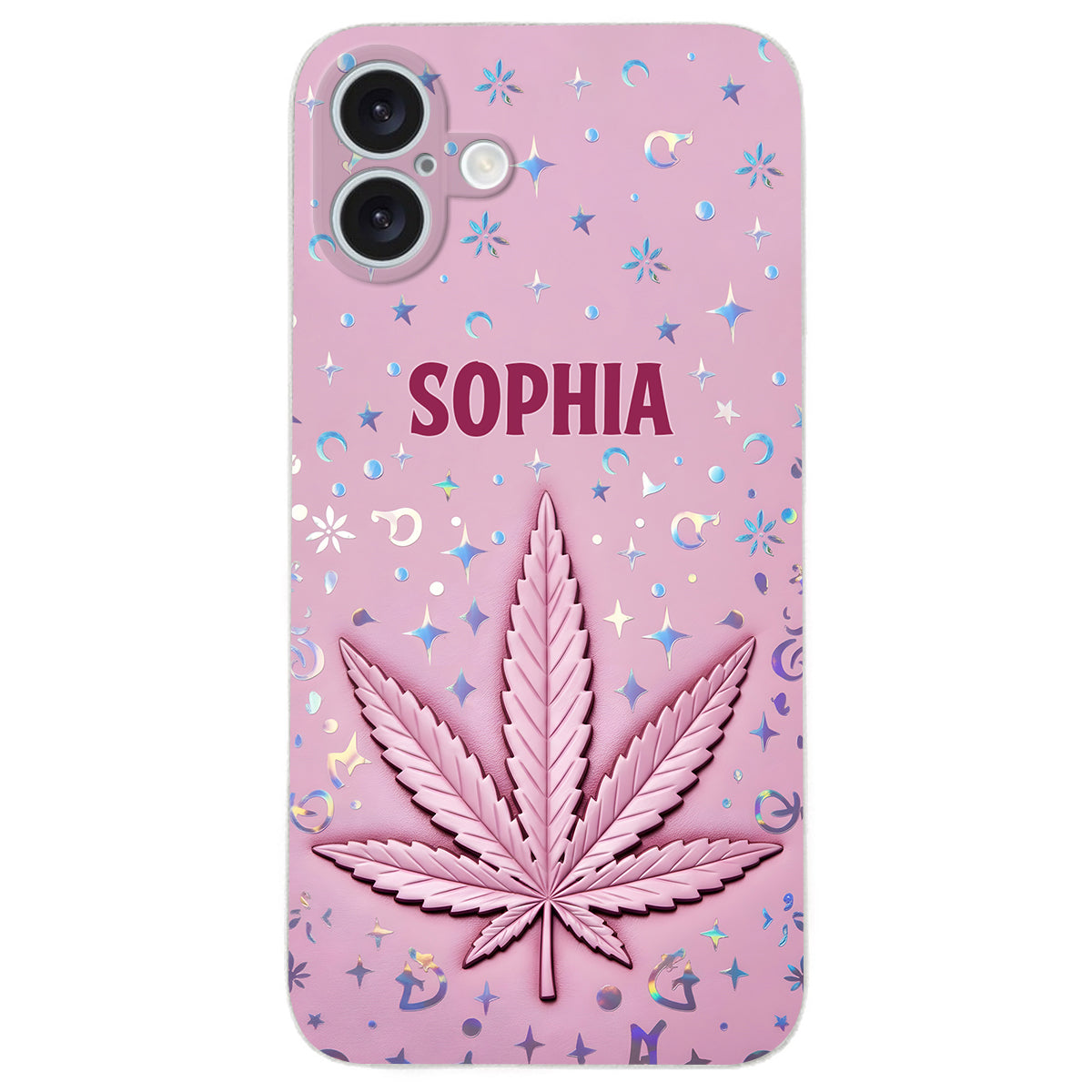 Stoner Chick - Personalized Weed Leather Phone Case