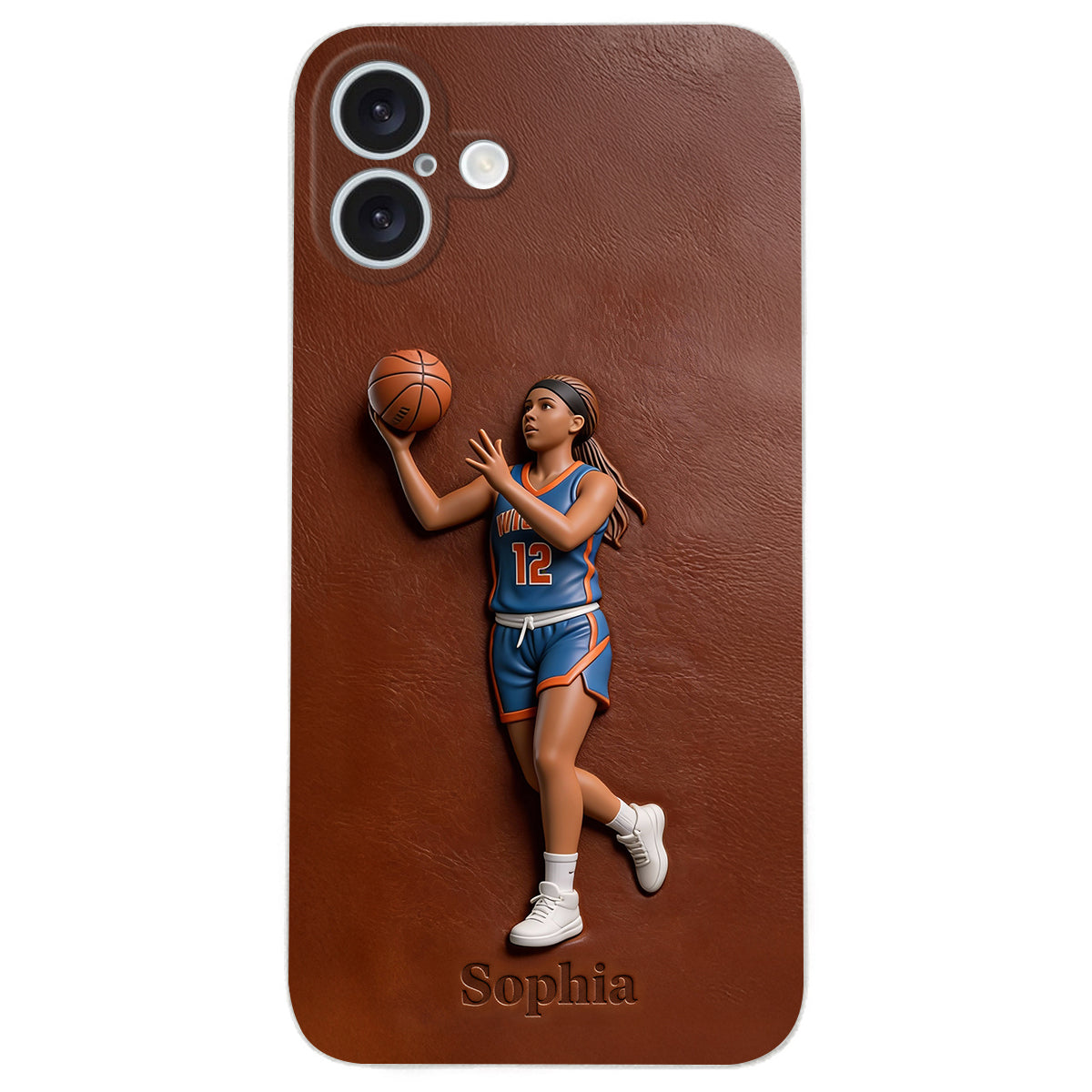 Love Basketball - Personalized Basketball Leather Phone Case