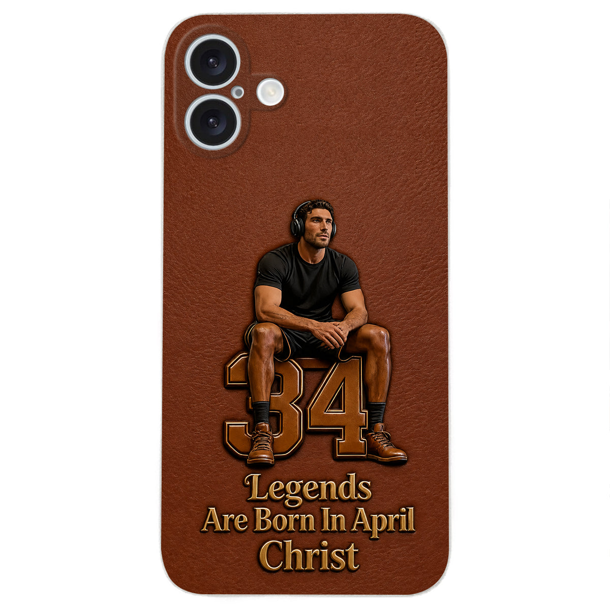 Happy Birthday Legends - Personalized Birthday 3D Embossed Leather Phone Case